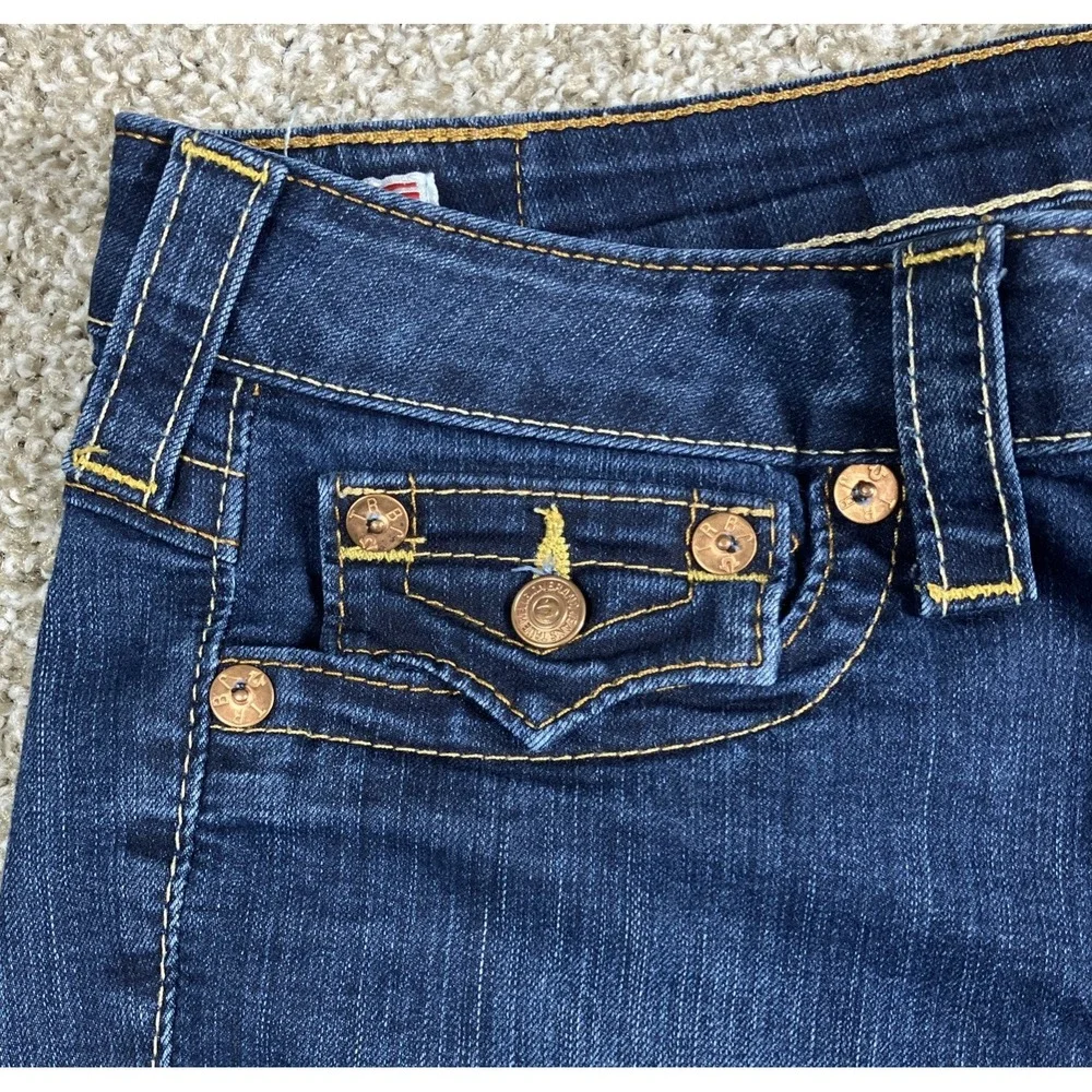 True Religion Serena Skinny Jeans Size 32 USA Made Dark Wash Stretch Fits 33x30
